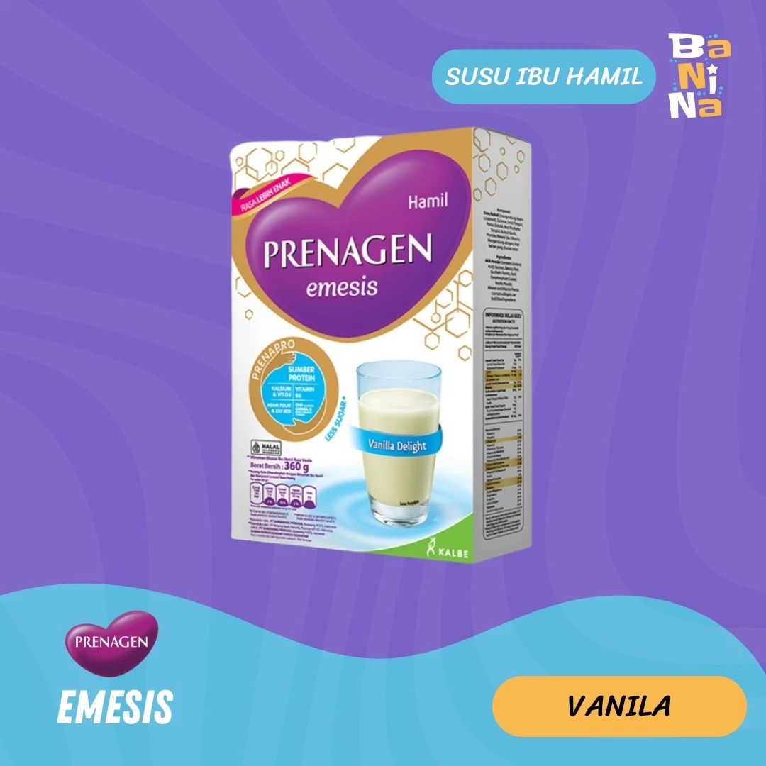 [Stock Malayu] Prenagen Susu Ibu Hamil Mengurangi Mual Emesis Vanila 360g