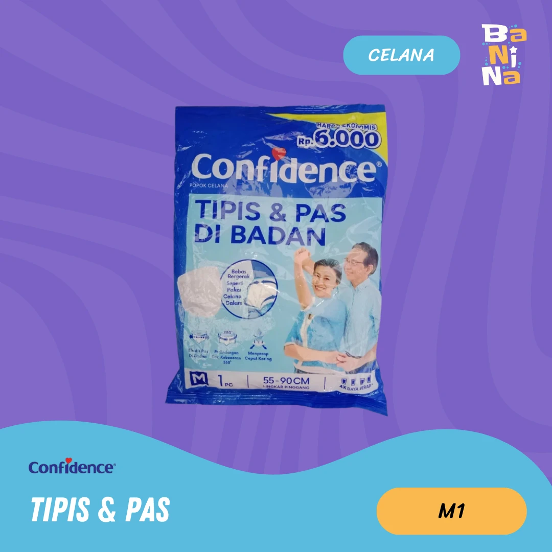Confidence Tipis & Pas M1 Renceng (Isi 4)