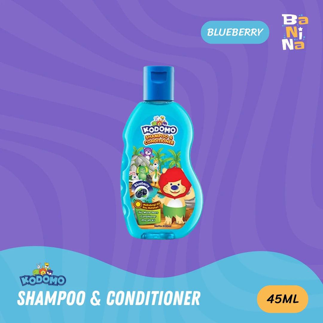 Kodomo Shampoo & Conditioner 45ml Blueberry