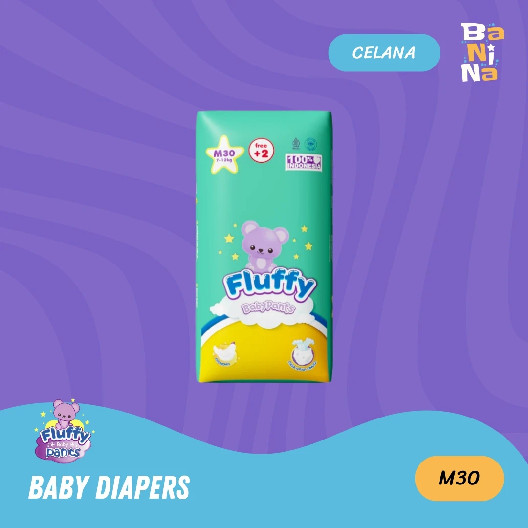 [Stock Malayu] Fluffy Baby Pants M30+2