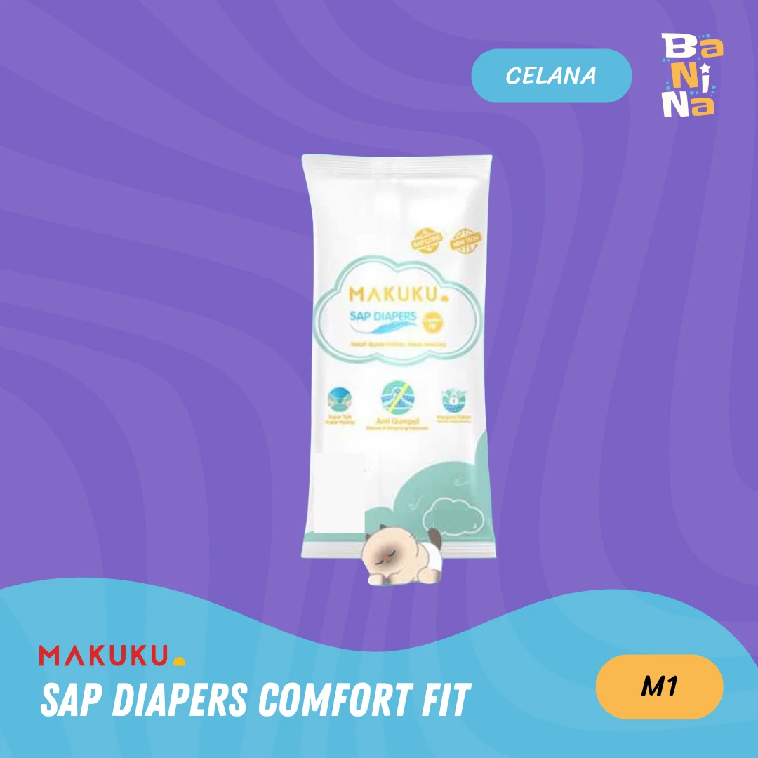 Makuku SAP Diapers Comfort Fit M1 (Renceng 4pcs)