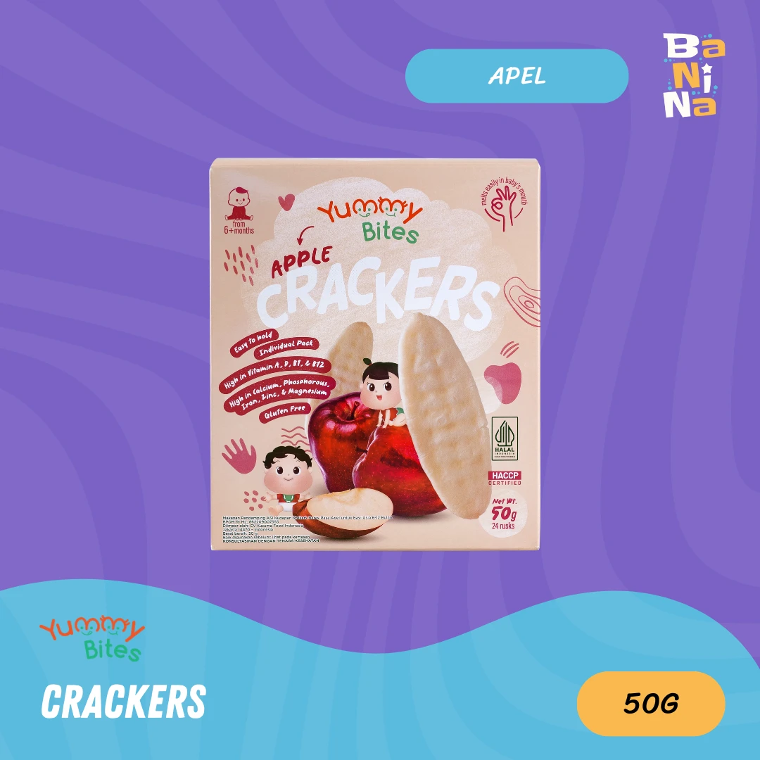 Yummy Bites Crackers Apel 50g