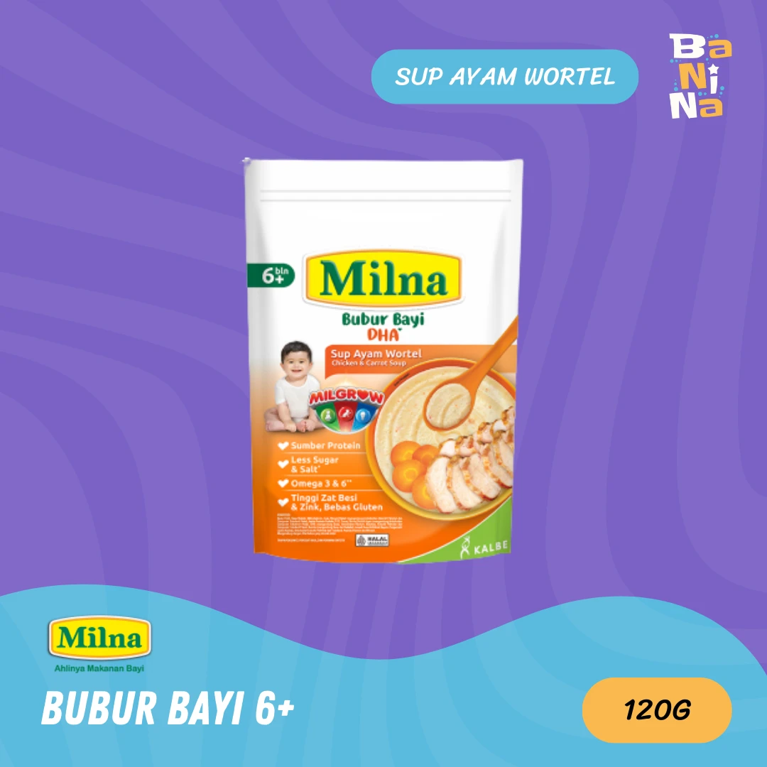 Milna Bubur 6+ Sup ayam wortel 120g