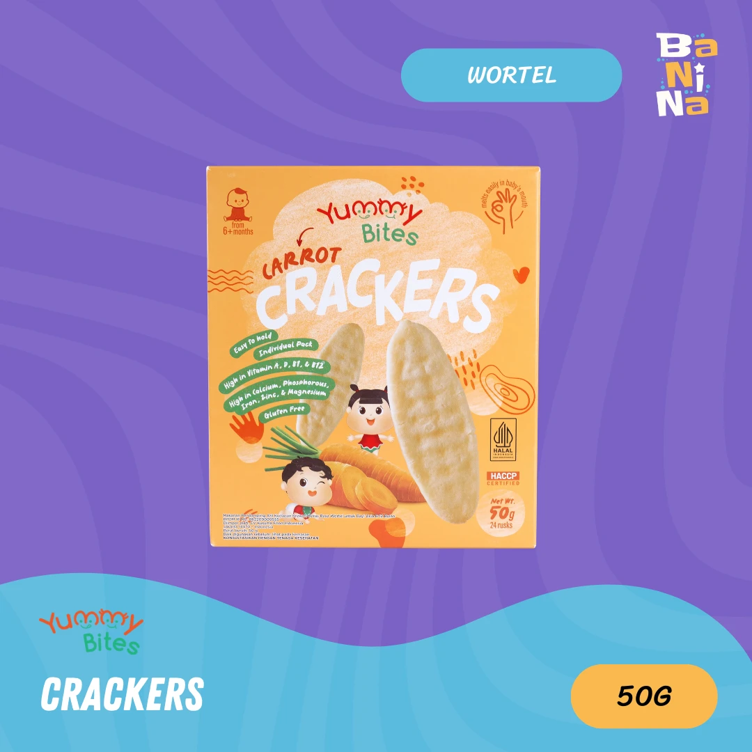 Yummy Bites Crackers Wortel 50g