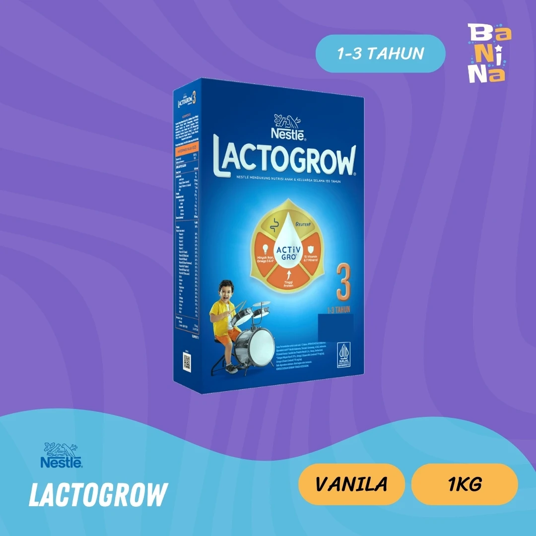 [Stock Malayu] Lactogrow 3/pro 1+ Vanila 1kg