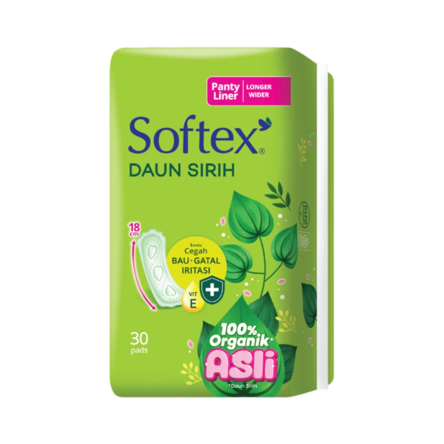 Softex Daun Sirih Pantyliner Longer Wider 30Pads