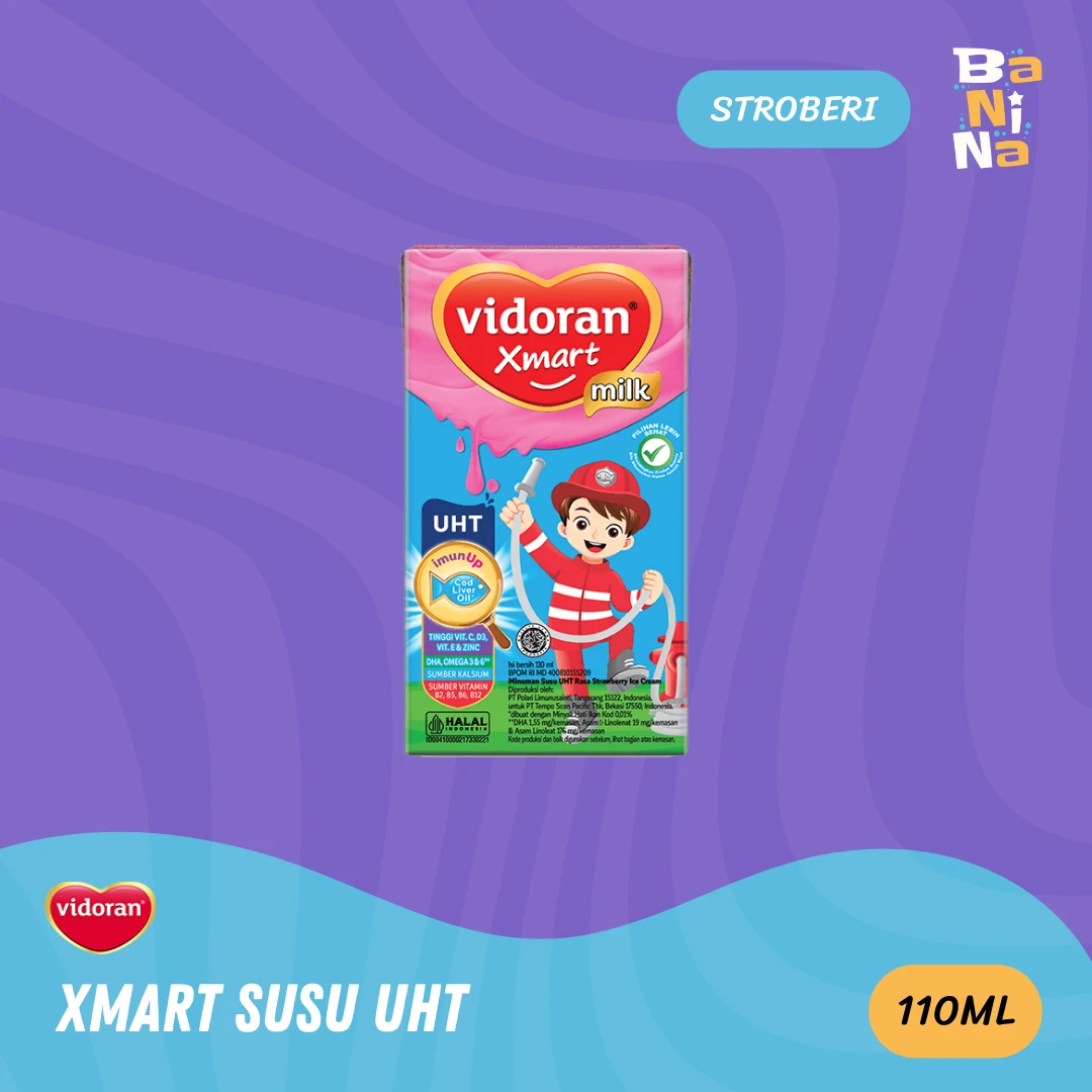 Vidoran Xmart UHT Stroberi Ice cream 110ml