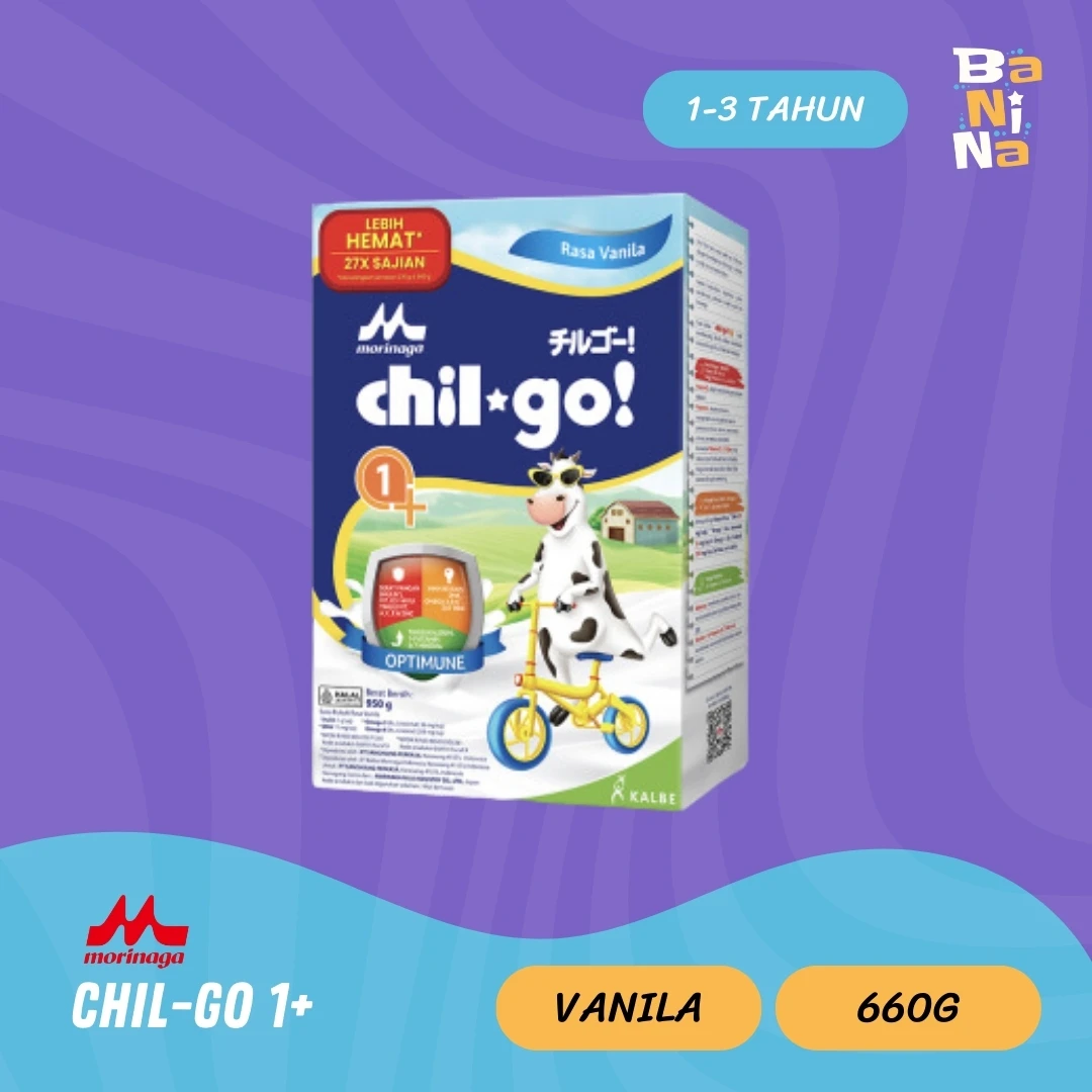 [Stock Malayu] Morinaga Chil Go 1+ Vanila 660g
