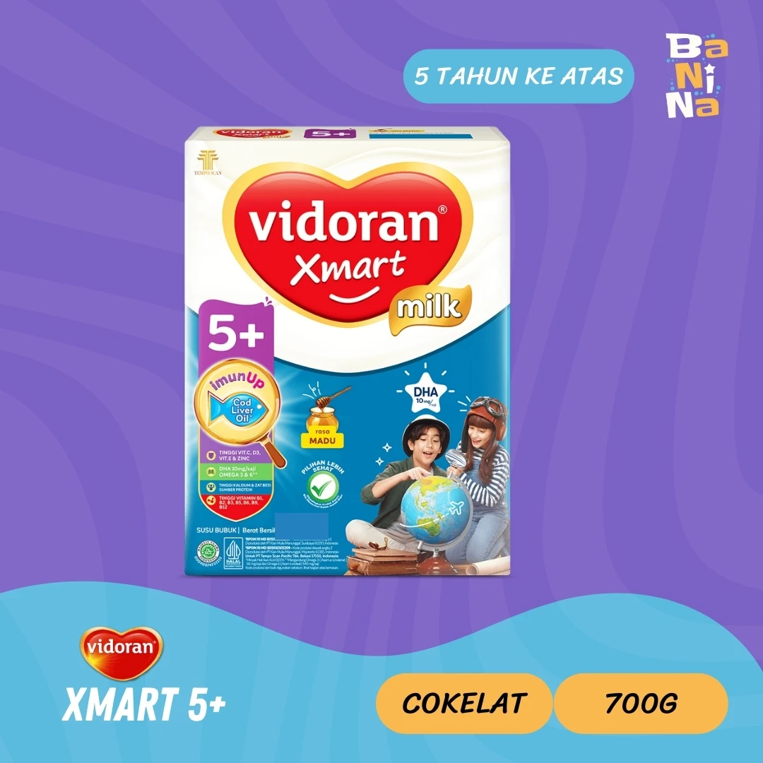 [Stock Malayu] Vidoran Xmart 5+ Cokelat 700g