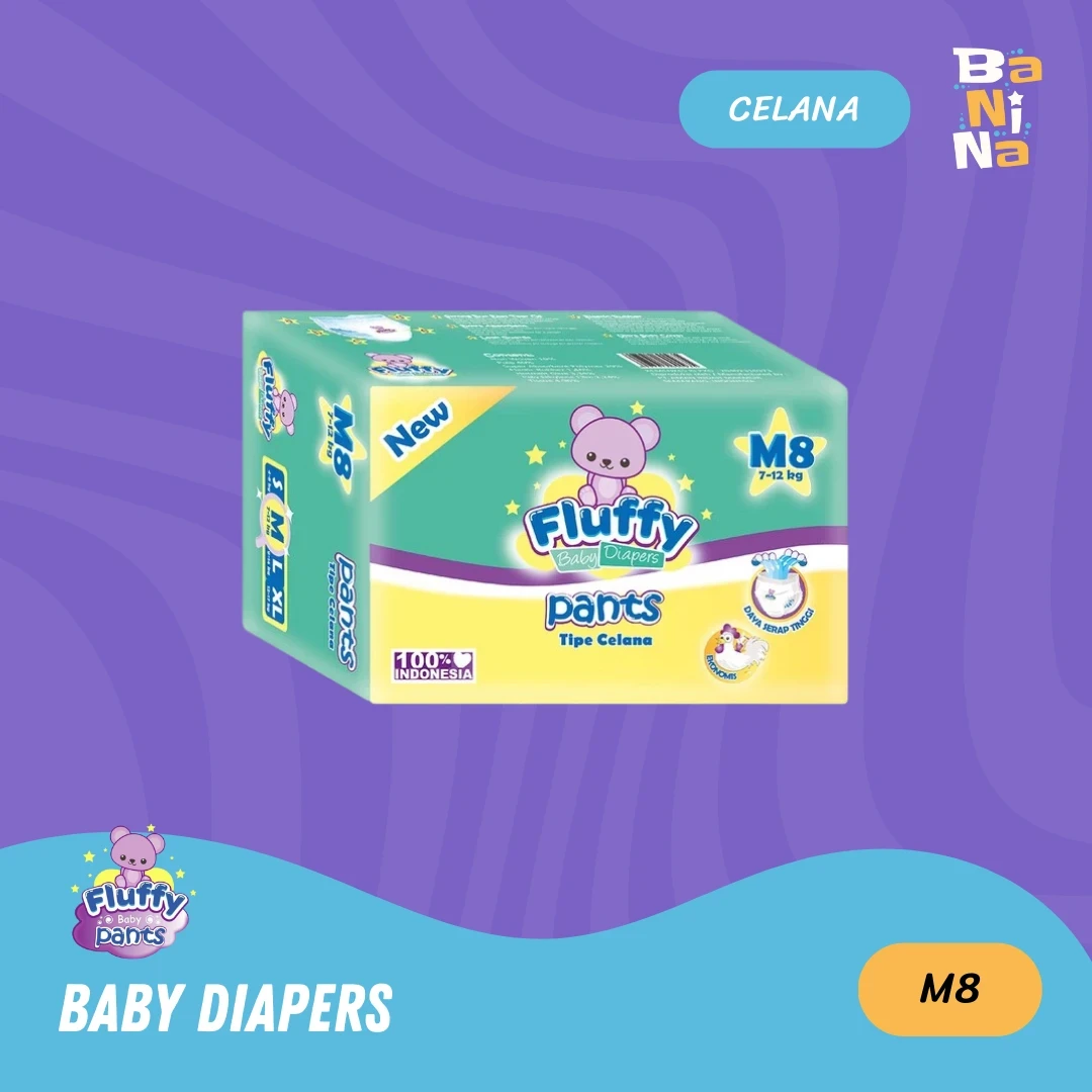 [Stock Malayu] Fluffy Baby Pants M8