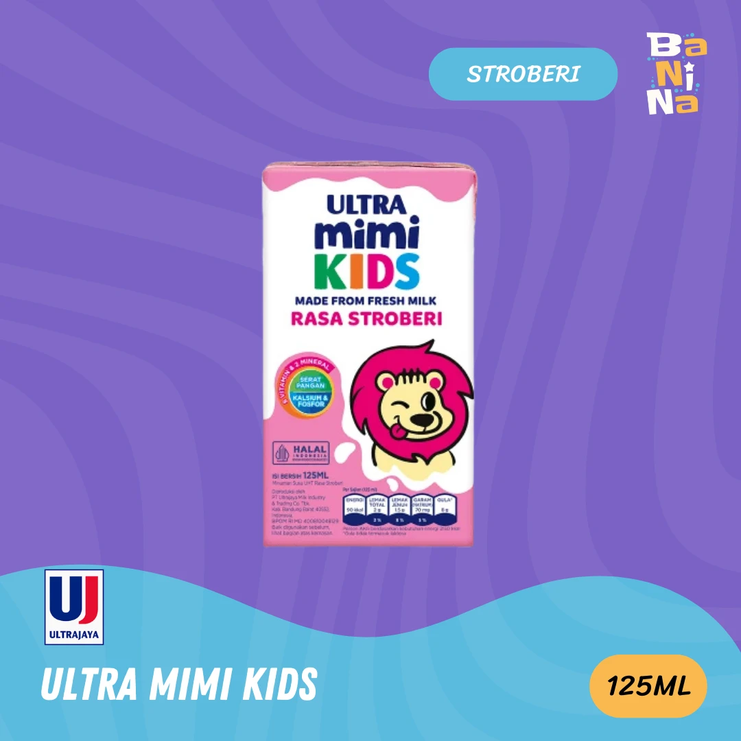 Ultra Mimi Kids Susu UHT Stroberi 125ml