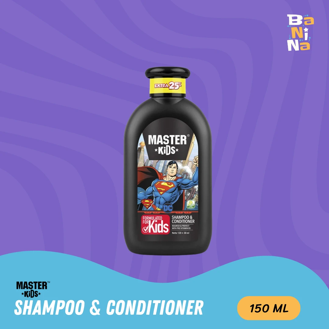 MASTER Kids Shampoo & Conditioner superman pisang 120+30ml