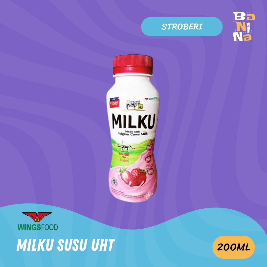 Milku Susu UHT Stroberi 200ml