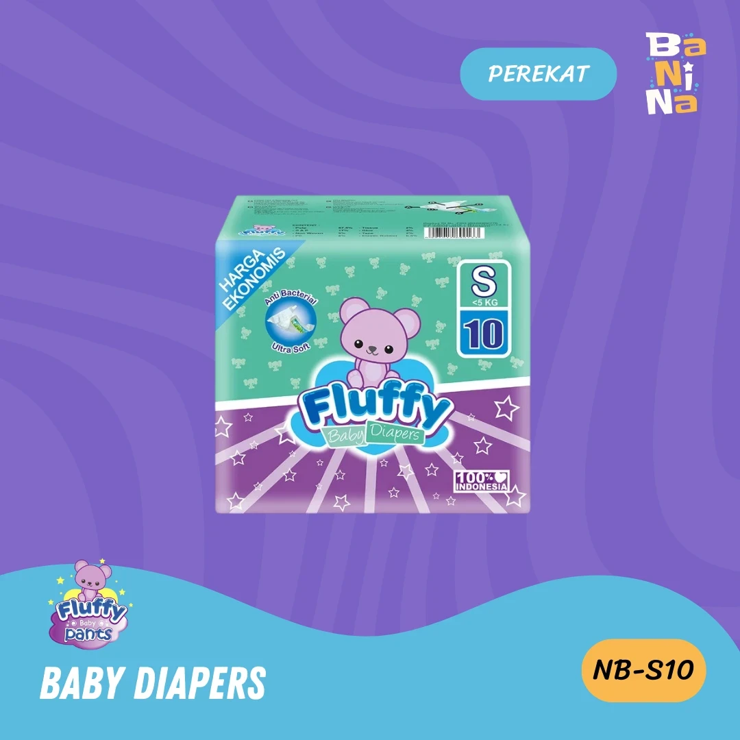 [Stock Malayu] Fluffy Baby Tape NB-S10