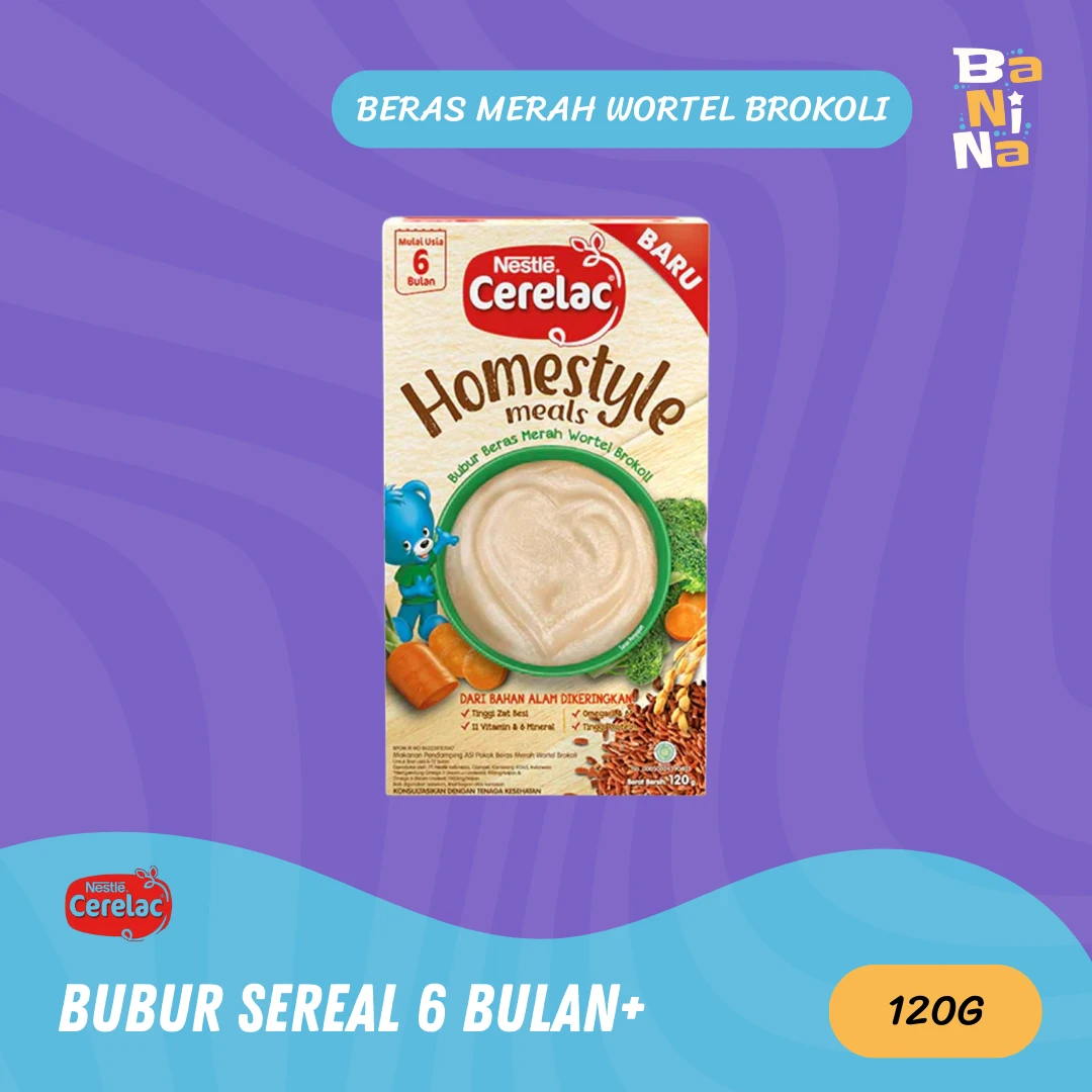 Cerelac Bubur Beras Merah Wortel Brokoli 120g