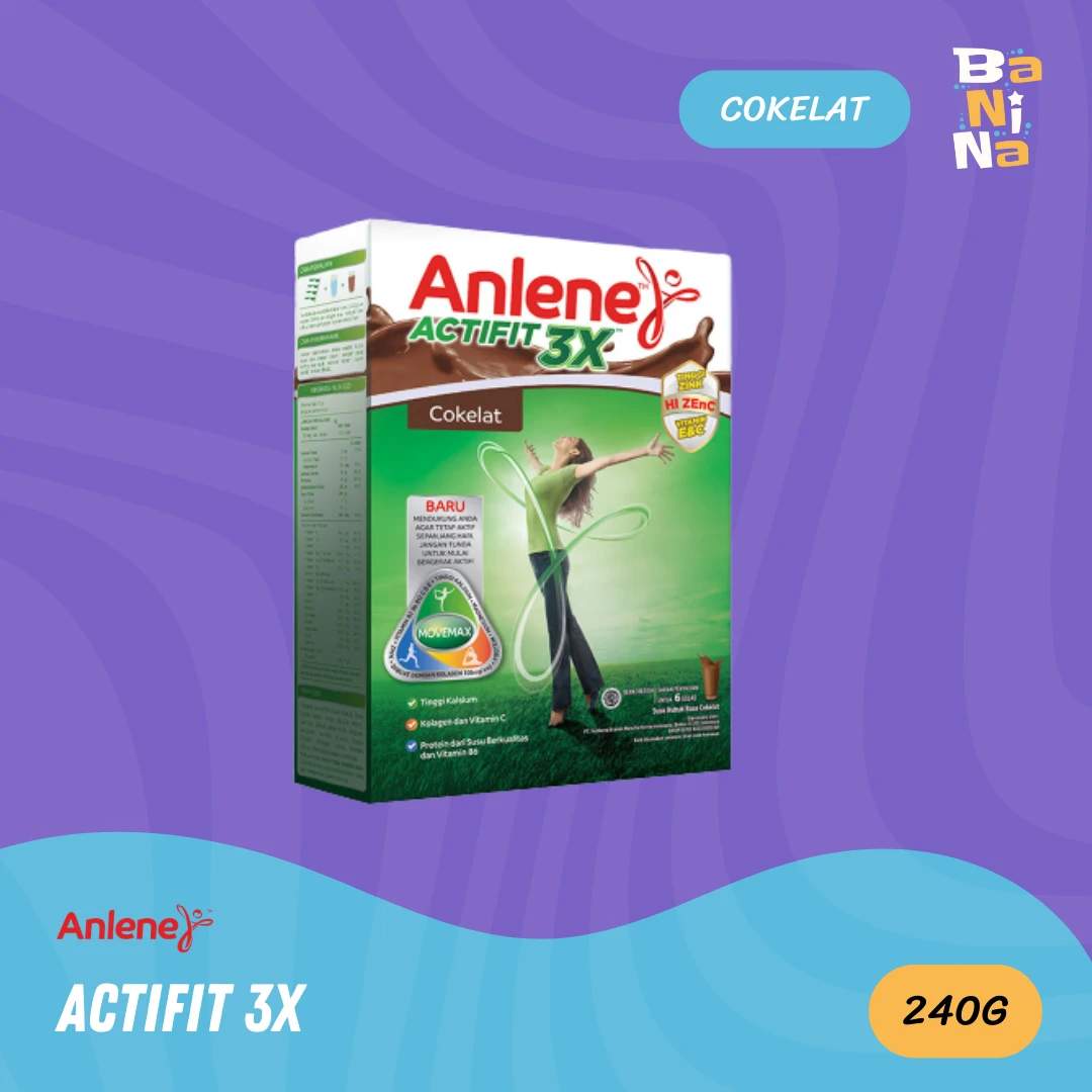 [Stock Malayu] Anlene Actifit 3x Cokelat 240g