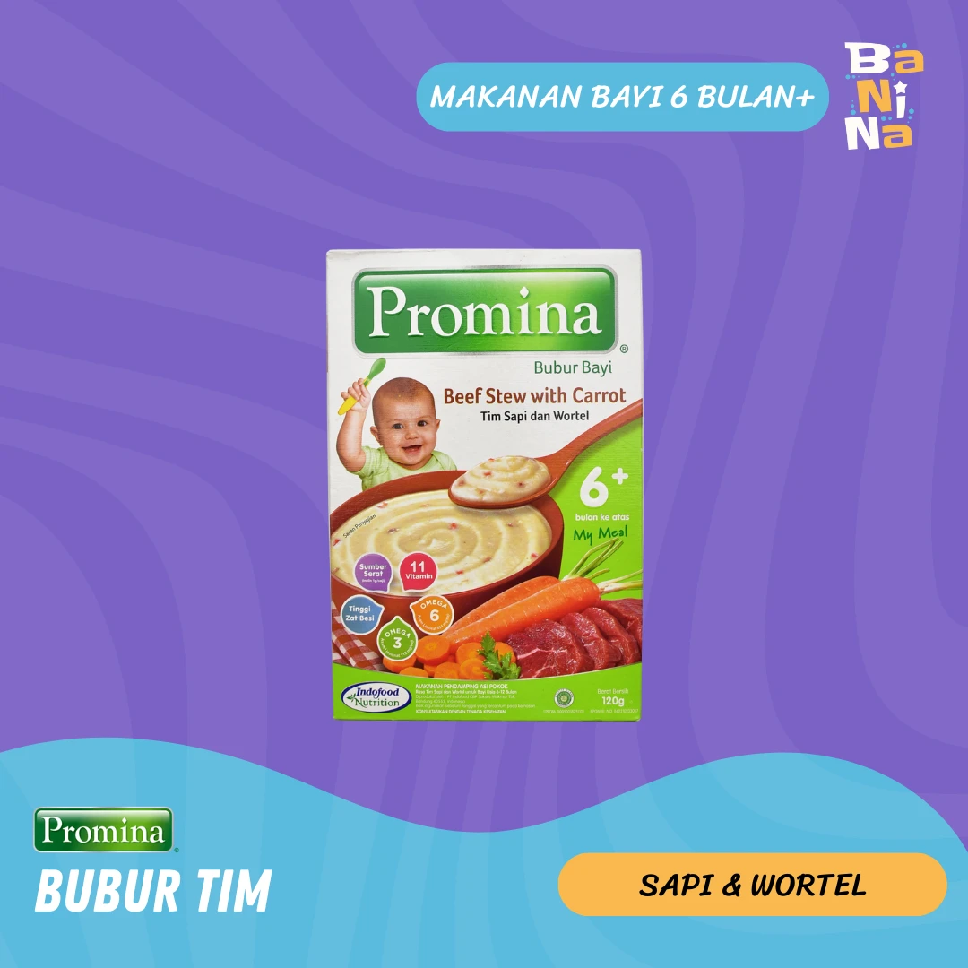 Promina Bubur 6+ tim sapi wortel 120g